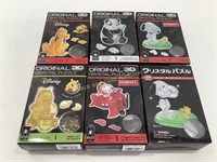 (6) New Original 3D Crystal Puzzle Toys