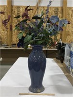 Haeger vase w/ artificial flowers