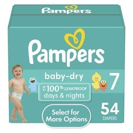 Pampers Baby Dry Diapers Size 7  54 Count