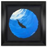 Wyland, "Dolphin in the Deep Sea" Framed, Hand Sig
