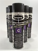 (6) New Cans of Sprayway Penetrating Coil Cleaners