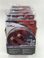 (5) New ICMcorp 1M HDMI Cables Full HD