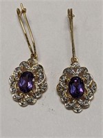 925 GOLD OVERLAY WITH AMETHYST