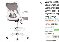 Winrise Drafting Chair, Tall Office Chair