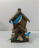 Animated Singing Blue Birds Bird House Decor