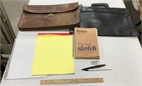 2 briefcases w/office supplies