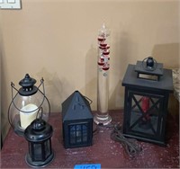 Decorative lanterns and 18" Galileo thermometer