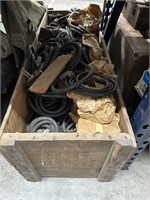 WW2 Wooden Crate Rcvr & Spares & Power Cables