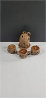 2005 Honey and Me Brown Stoneware Beehive and
