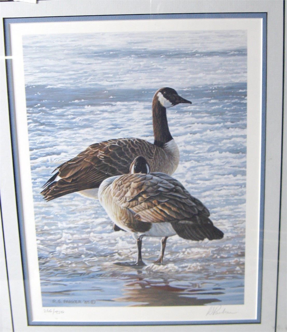 Ron Parker Signed & Numbered Geese Picture 15x18