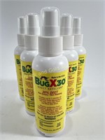 (6) New 4 FL OZ Bottles of BUGX30 Insect Repellent