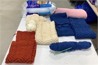 Crochet lot w/ craft items