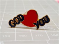 God loves you pin