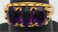18k Gold And Amethyst Ring