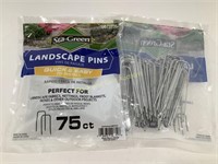 (2) NEW 75Ct Bags St-Green Landscaping Pins