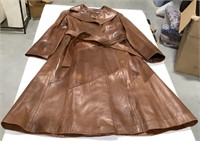 Vintage ladies Leather coat -unknown size