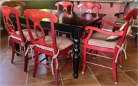 L - DINING TABLE W/ 6 CHAIRS