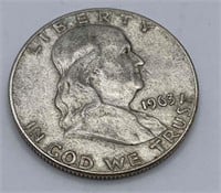 1963 O Benjamin Franklin Half Dollar Coin