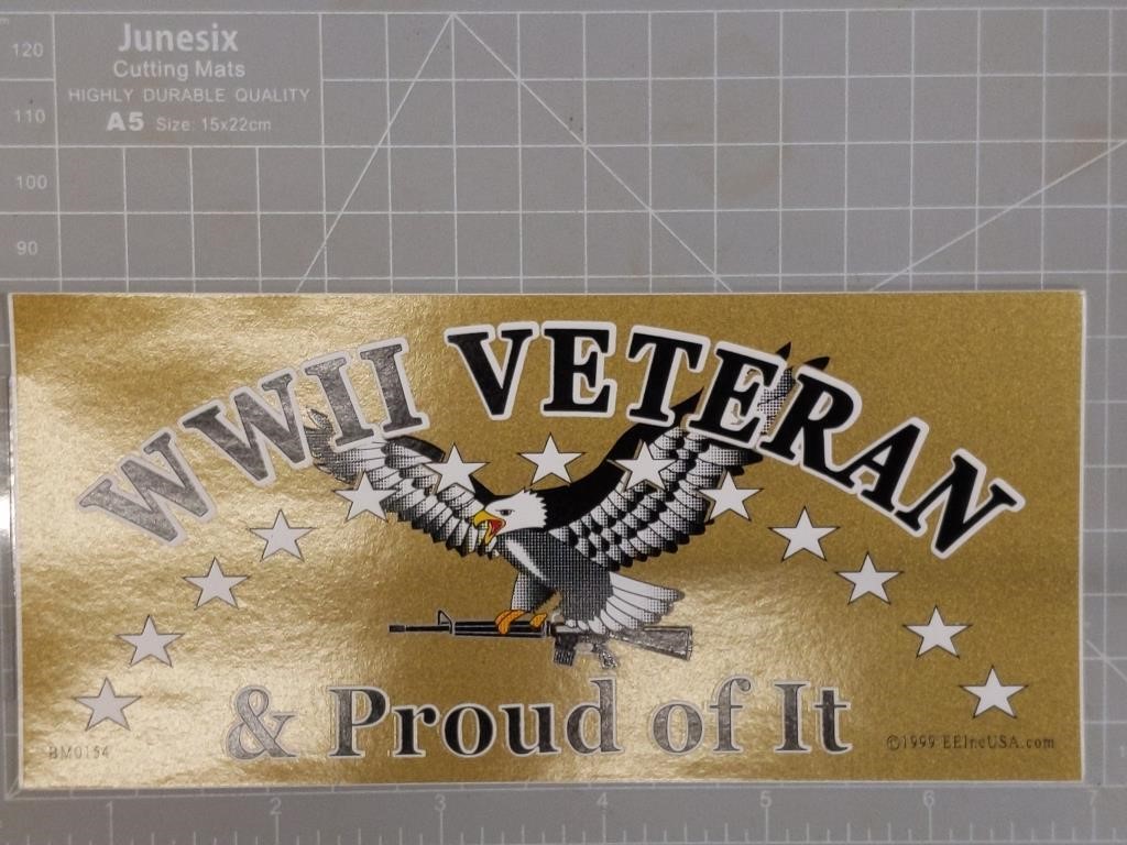 WWII Veteran sticker