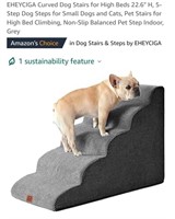 5-Step Dog Stairs, Non-Slip, Grey

*appears new