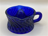 Cobalt Blue Swirl Juicer Reamer with Handle And