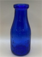 Cobalt Blue Milk Bottle, Liberty Milk Company,