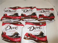 5 Bags Dove Dark Chocolate