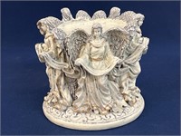 Cream colored antique style 6” Angel Pillar, New
