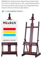 NEW Art Painting Easel, Beech Wood, 53" to 91"H,