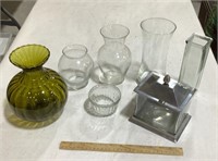 Vases w/covered dish