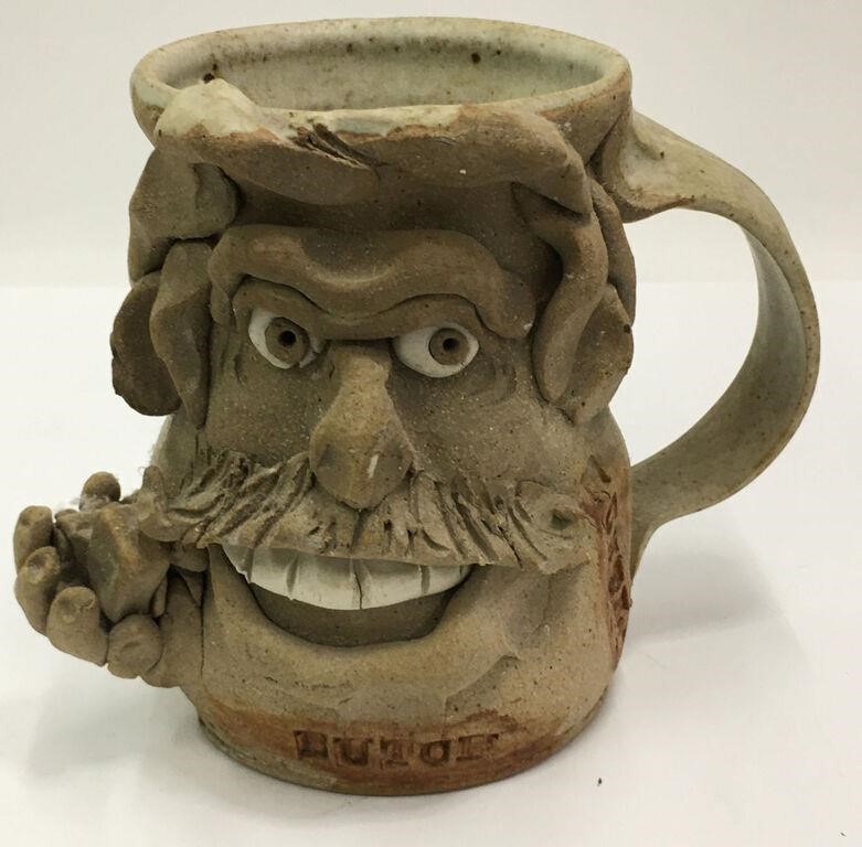 Signed Pottery Ugly Mug, Butoh