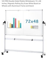 NEW 72" x 48" Double-Sided Whiteboard on Wheels,