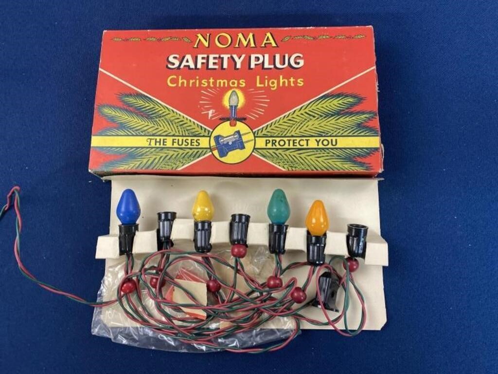 Vintage Noma Safety Plug Christmas Lights,