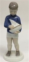 B & G Copenhagen Porcelain Boy With Sailboat