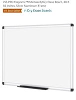 48" X 36" Magnetic Whiteboard/Dry Erase Board w/