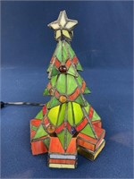 Christmas Tree Lamp, stained glass, in original