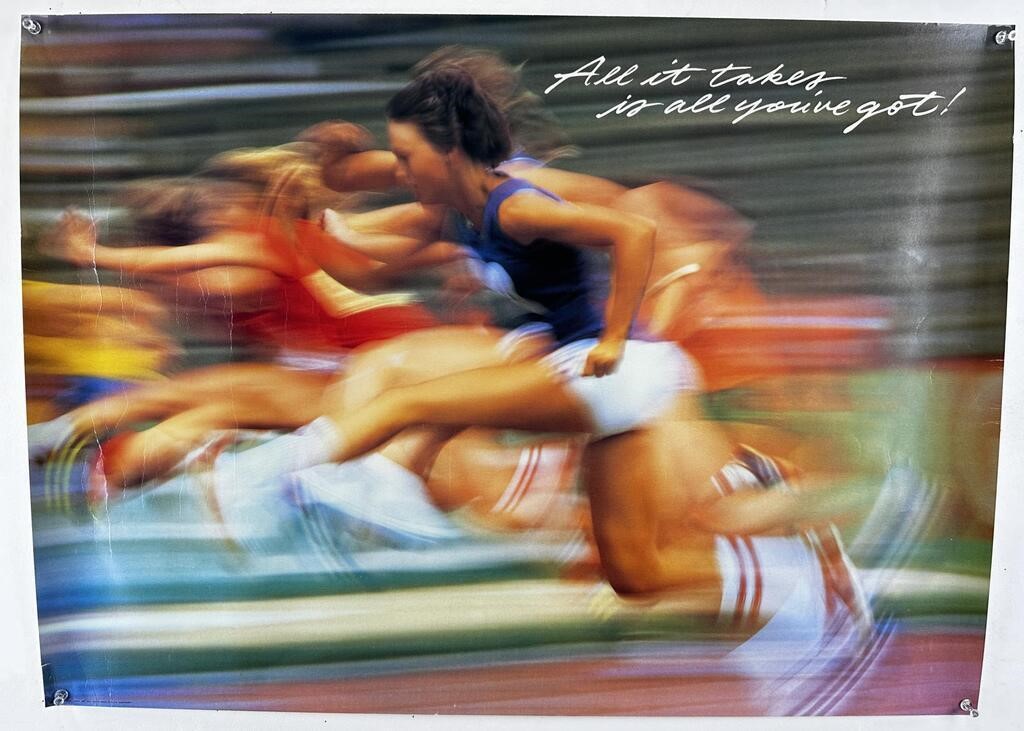 1980s Motivational Sports Poster