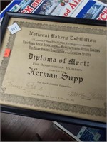 Diploma of merit dated 1924