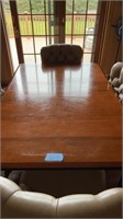 64”x42” table & rolling chairs