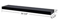 New  Mission Floating Wall Shelf, 59 7/8" Length,