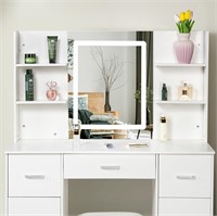 Dressing Table with Mirror and Drawers,