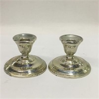 Pair Of International Sterling Candle Sticks