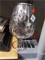 Silver overlay glass