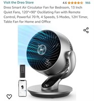 Dreo Smart Air Circulator Fan for Bedroom, 13