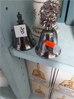 2 silverplate bells