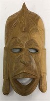 African Carved Wooden Mask Plaque