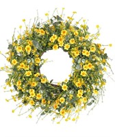 New Sggvecsy Yellow Daisy Wreath 24 Inch Spring