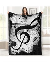 New Throw Blankets Music Note Gift, Double-Sided
