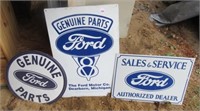 (3) Ford signs, largest measures 17.75" x