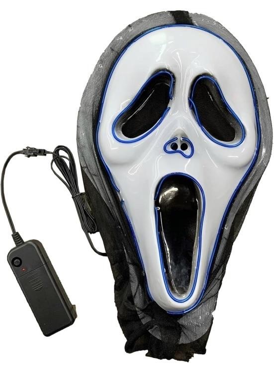 New LED Light Up Halloween Mask, Scary Carnival